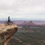 Overlook on Porcupine Rim trail looking down toward Castle Valley, Moab Utah
