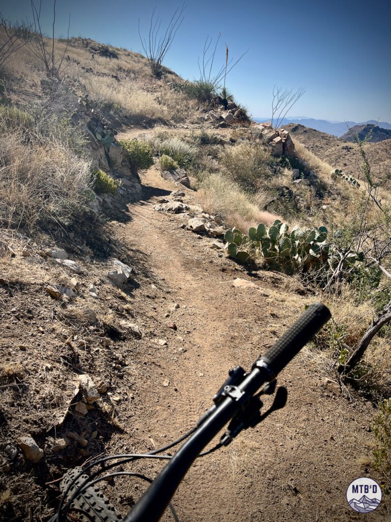 Looking down Ridgeline Trail in Tortolita Mountain Park