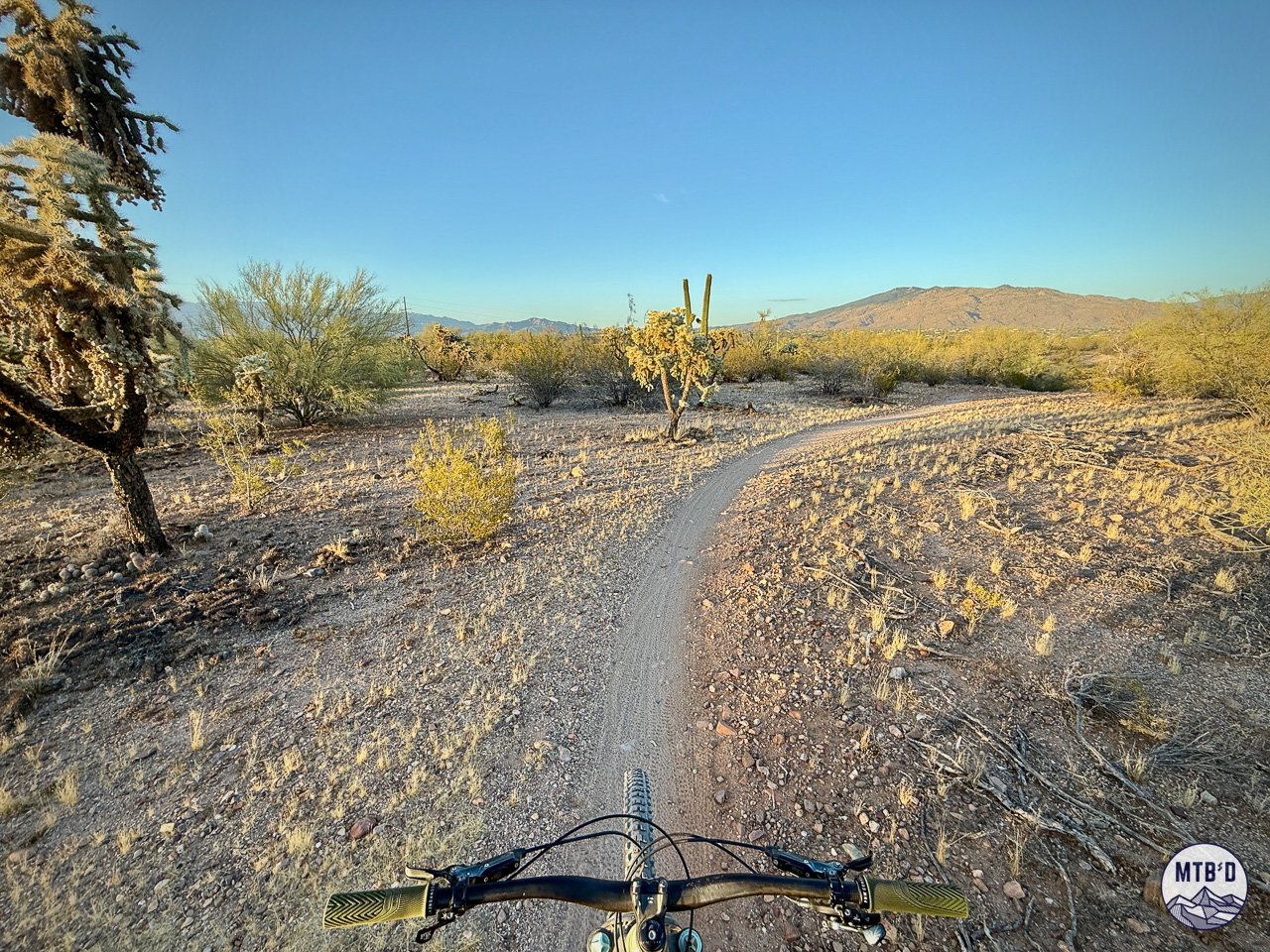 Singletrack trails at Fantansy Island Mountain Bike Park in Tucson, Arizona
